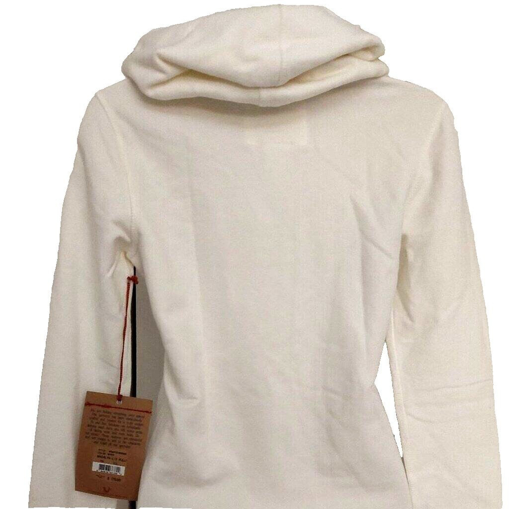 True Religion Brand Jeans Madalyn Cream Off White Hoodie Sweatshirt Size XS $176 - Picture 10 of 12